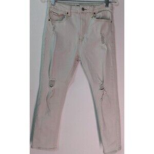 S.O.N.G Womens Size 9/28 White Denim Jean Timeless Fit Pants (756m)